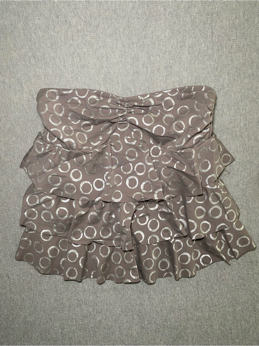 Magic Suit By Miracle Suit Swim Suit Top Only Ruffle Taupe
